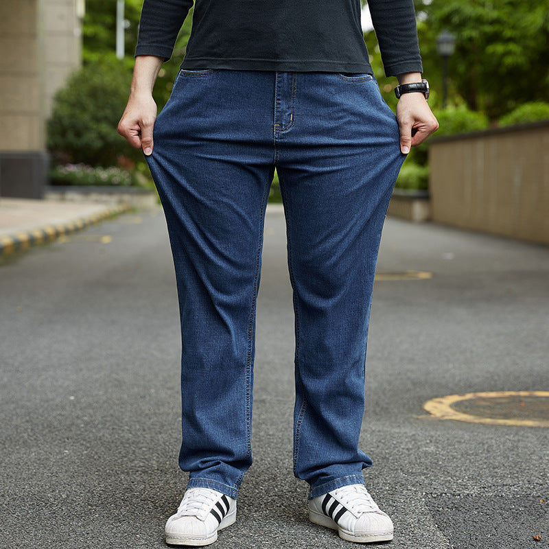 Plus-Size Herren Lose Gerade Bein Mit Mittlerer Taille Jeans I Ideal für Alle Jahreszeiten