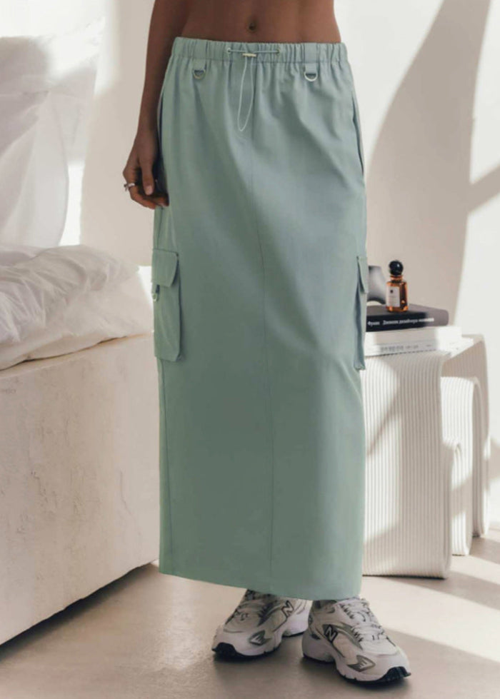 Rock mit Hohem Bund, Kordelzug und Taschen | Ideal für Frühling und Sommer