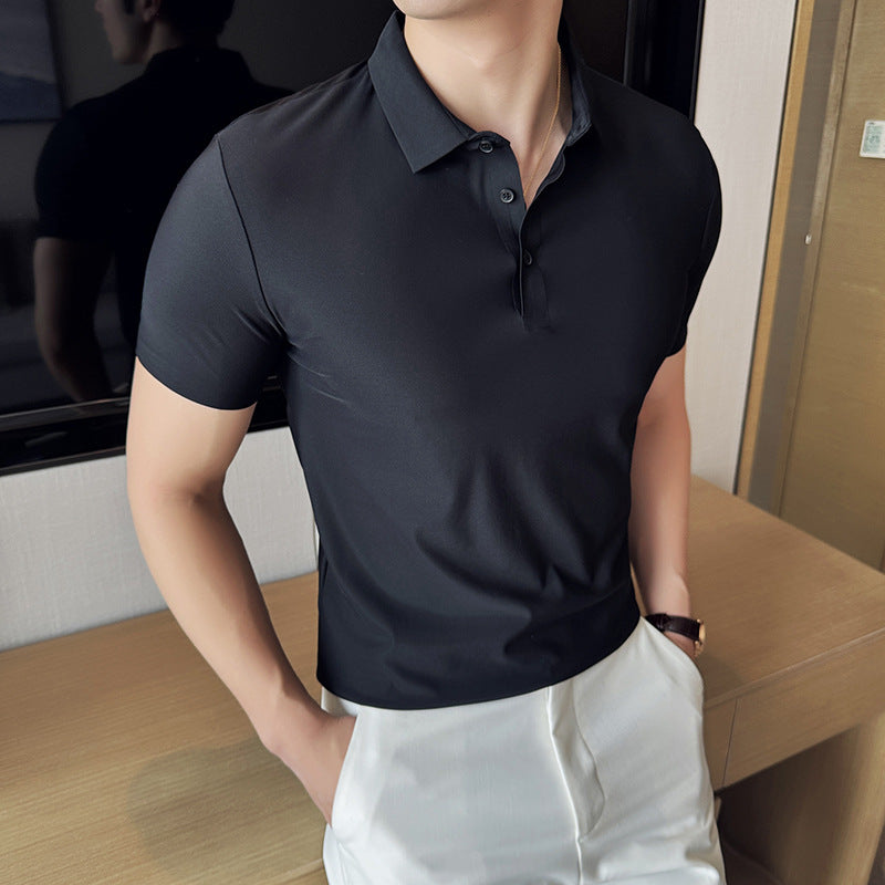 Nahtloses Slim-Fit T-Shirt in Uni-Farbe | Ideal für den Sommer