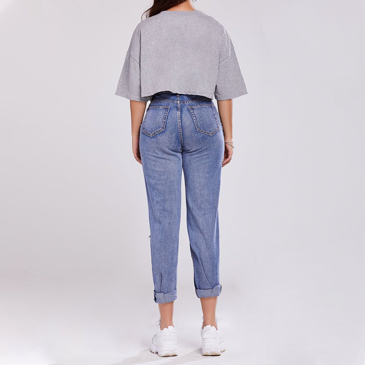 High-Waist Jeans mit Geradem Bein und Push-Up-Effekt | Ideal für Frühling und Herbst