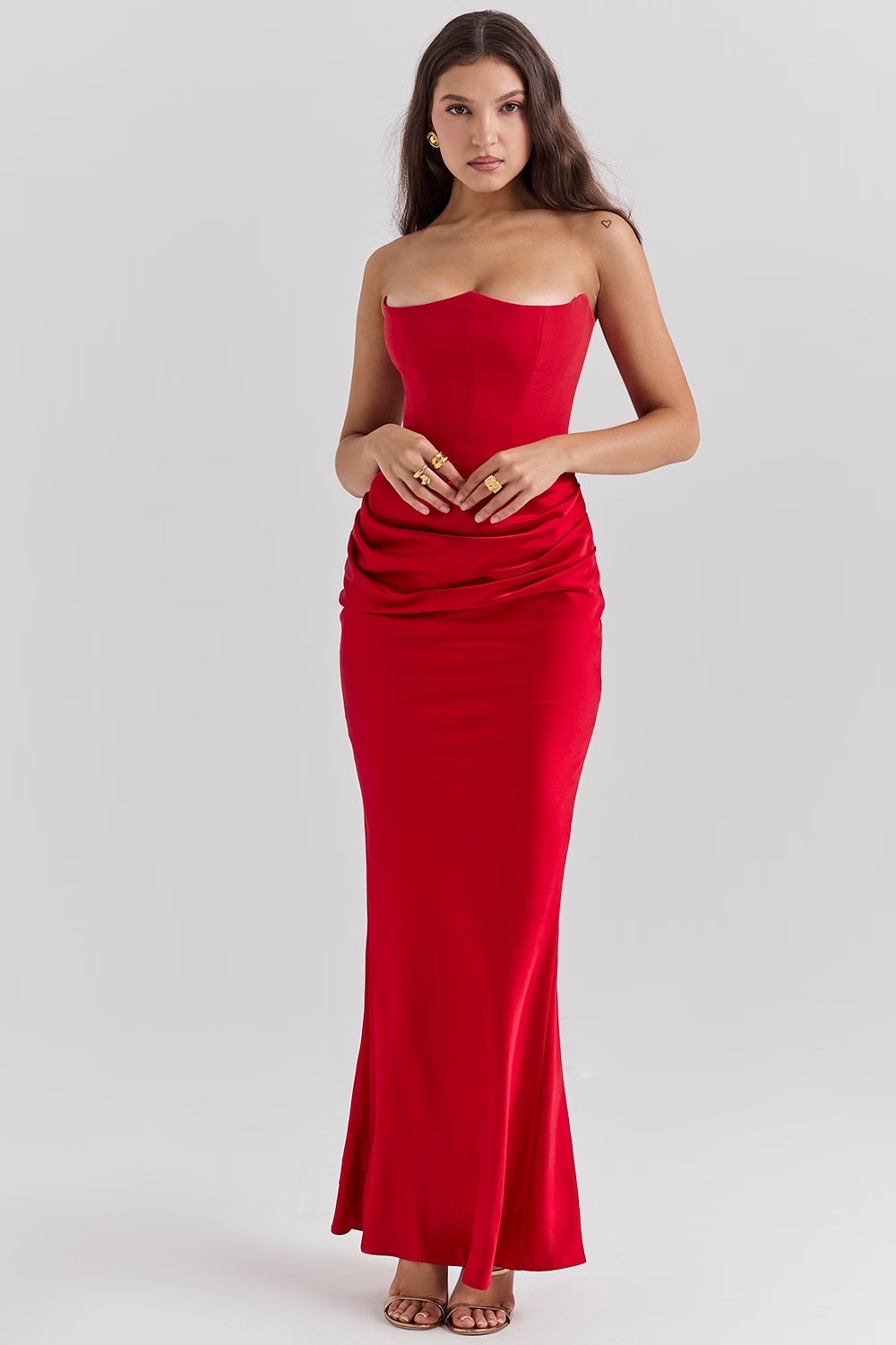 Korsett-Maxikleid mit Taillenbetonendem Design | Ideal für Frühling und Herbst