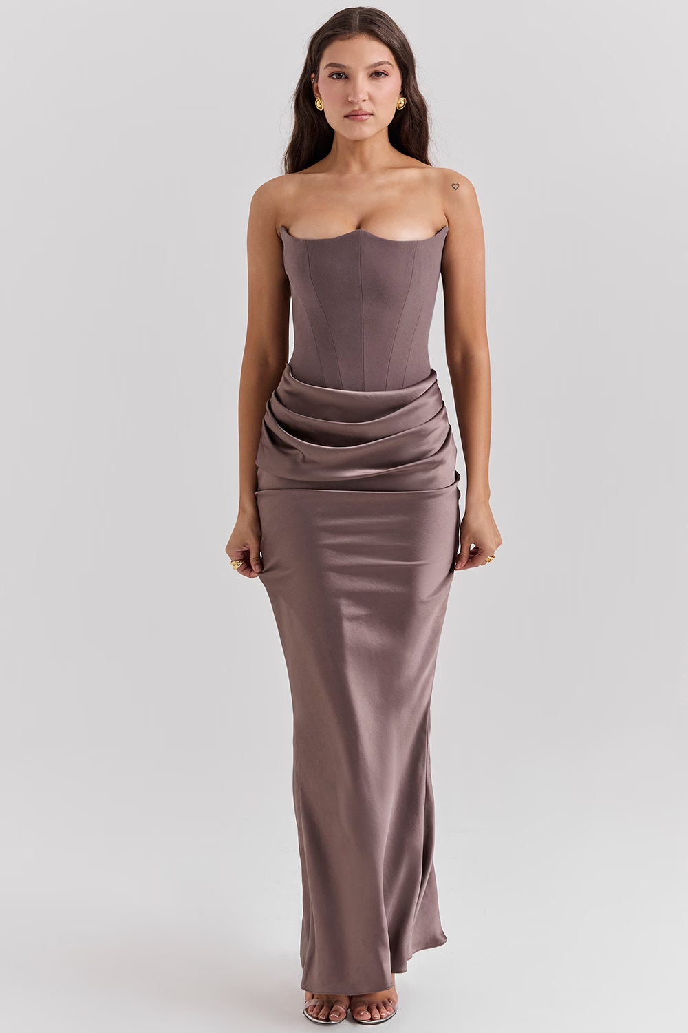 Korsett-Maxikleid mit Taillenbetonendem Design | Ideal für Frühling und Herbst