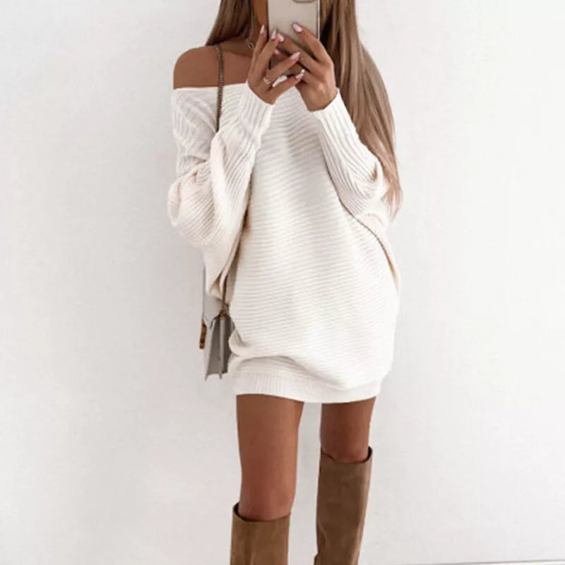 Langärmliges Strick-Minikleid | Ideal für Frühling und Herbst