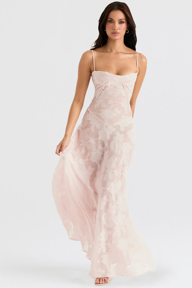 Spitzen-Maxikleid mit schimmerndem Stoff | Perfekt für Frühling & Sommer