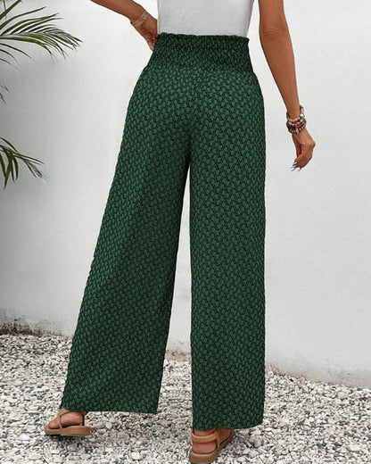 Hochtaillierte Weite-Hose mit fließendem Design | Ideal für Frühling und Herbst