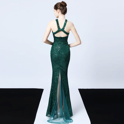 Paillettenbesetztes Abendkleid mit Fischschwanz | Ideal für Frühling und Herbst
