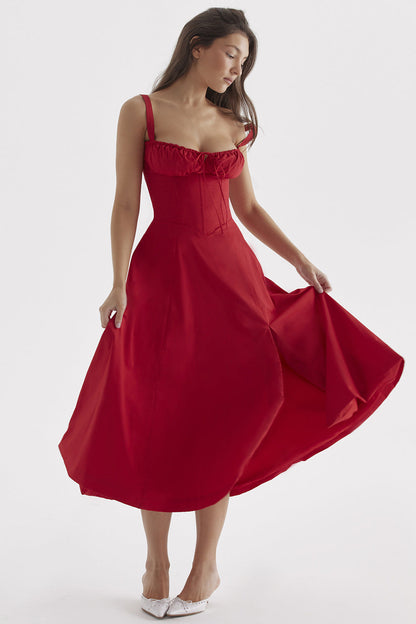 Blumengemustertes Damenkleid mit Riemen I Ideal für Frühling und Sommer