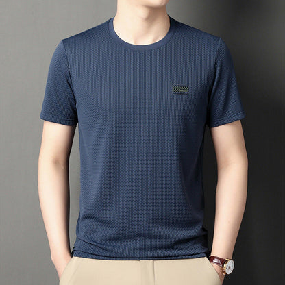 Herren Jacquard Kurzarm Pullover – Ideal für den Sommer
