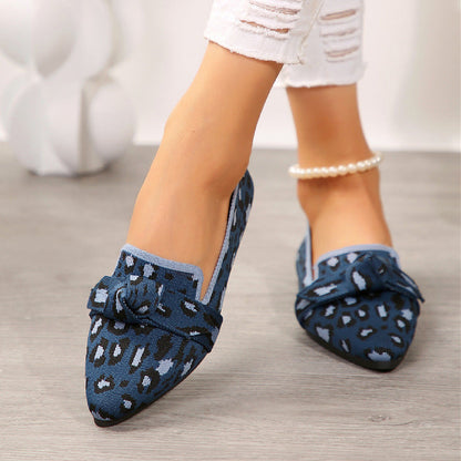 Spitz zulaufende Schleifen-Flats mit Mesh-Obermaterial | Ideal für Frühling und Sommer