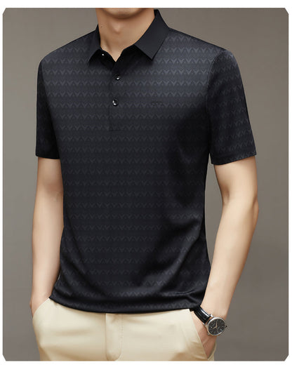 Herren Ice Silk T-Shirt mit kurzen Ärmeln Ideal für den Sommer