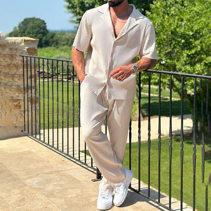 Herren Kurzarm-Anzug mit Hose | Ideal für den Sommer