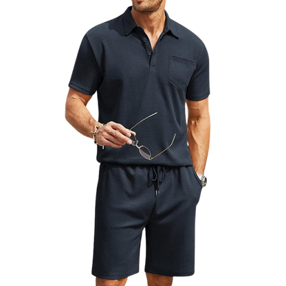 Herren Slim-Fit Polo-Shirt mit Reverskragen Ideal für den Sommer