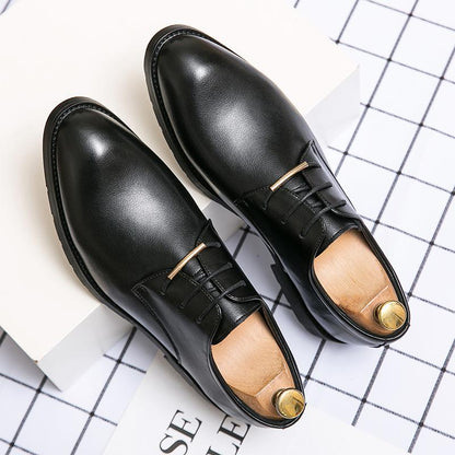 Herren Business Lederschuhe mit Rundem Zeh und Rutschfester Sohle | Ideal für alle Jahreszeiten