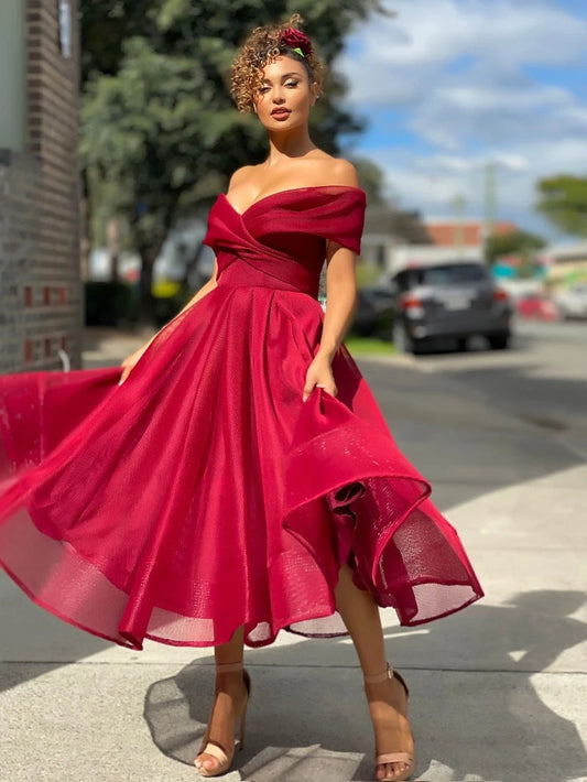 Schulterfreies Rückenfreies Party Nacht Kleid | Ideal für Abendveranstaltungen