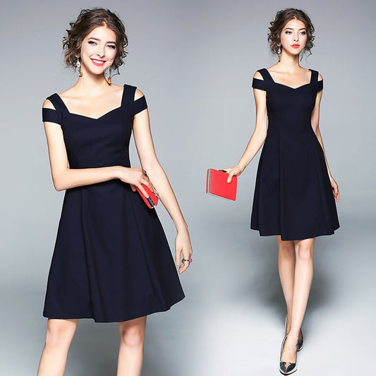 Schulterfreies Minikleid aus Baumwollmischung | Ideal für den Sommer