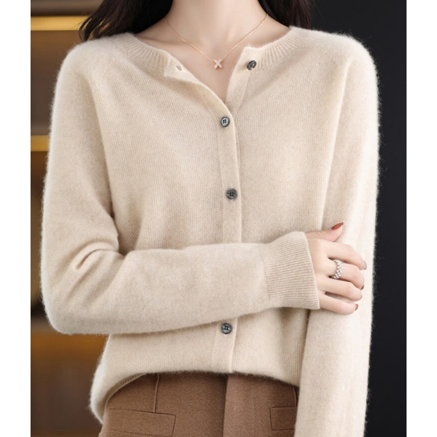Weicher Strick O-Hals Cardigan | Ideal für Herbst und Winter