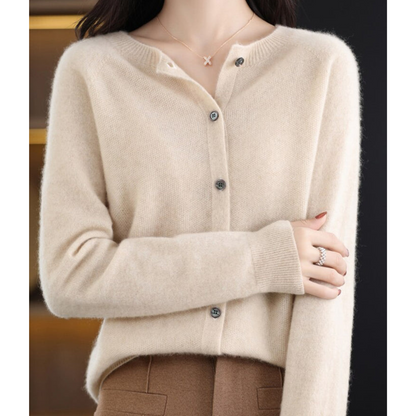 Weicher Strick O-Hals Cardigan | Ideal für Herbst und Winter