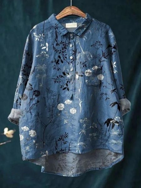 Bluse mit Blumenmuster aus leichtem Stoff | Ideal für Frühling und Sommer