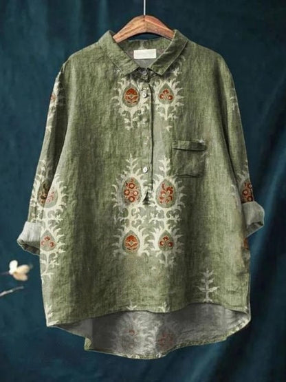 Bluse mit Blumenmuster aus leichtem Stoff | Ideal für Frühling und Sommer