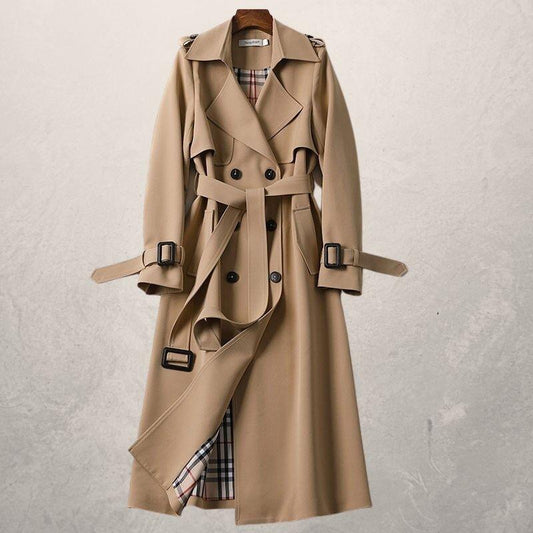 Damen-Mantel in Mittellänge mit Gürtel in der Taille | Ideal für den Herbst