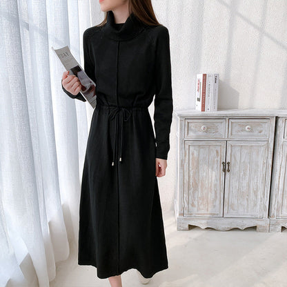 Langarm-Strickkleid mit Geradem Bund | Ideal für Frühling und Herbst