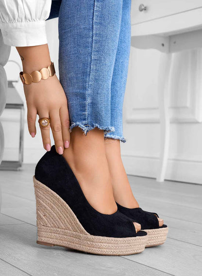 Wildleder Wedge Sandalen mit Weichem Futter und Offener Zehenpartie | Ideal für Frühling und Sommer
