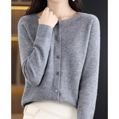 Weicher Strick O-Hals Cardigan | Ideal für Herbst und Winter