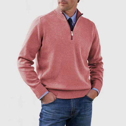 Herrenpullover mit halbem Reißverschluss I Ideal für Herbst und Winter