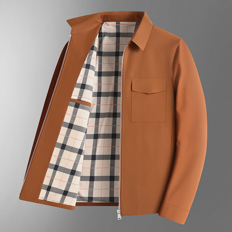 Herren Leichte Jacke mit Revers und Schlitztaschen | Ideal für Frühling & Herbst