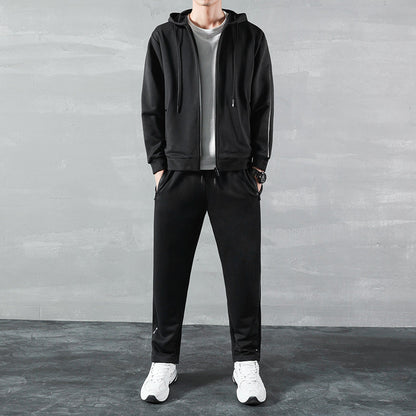 Zweiteiliges Herren-Kapuzen-Cardigan-Set Ideal für Alle Jahreszeiten