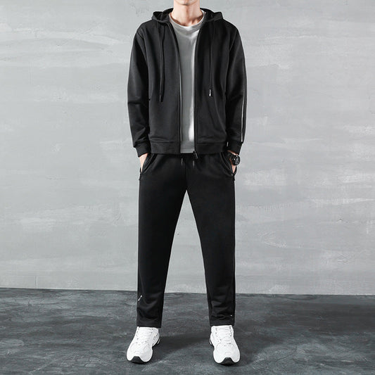 Zweiteiliges Herren-Kapuzen-Cardigan-Set Ideal für Alle Jahreszeiten