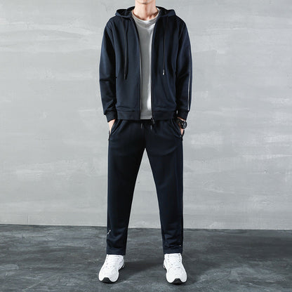 Zweiteiliges Herren-Kapuzen-Cardigan-Set Ideal für Alle Jahreszeiten