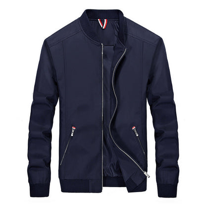 Herren Leichte Stehkragen-Zipperjacke | Ideal für Frühling und Herbst