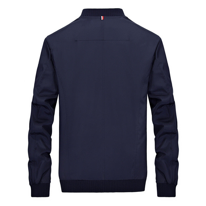Herren Leichte Stehkragen-Zipperjacke | Ideal für Frühling und Herbst