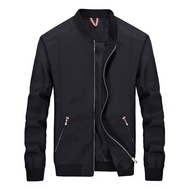 Herren Leichte Stehkragen-Zipperjacke | Ideal für Frühling und Herbst