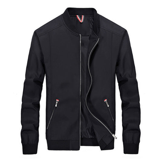 Herren Leichte Stehkragen-Zipperjacke | Ideal für Frühling und Herbst