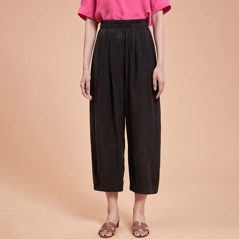 Weite Cropped-Hose mit Drapee-Effekt | Ideal für alle Jahreszeiten