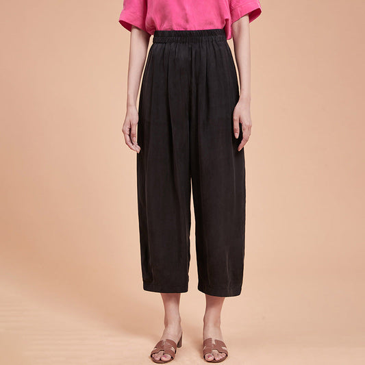Weite Cropped-Hose mit Drapee-Effekt | Ideal für alle Jahreszeiten