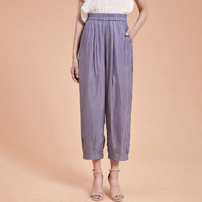 Weite Cropped-Hose mit Drapee-Effekt | Ideal für alle Jahreszeiten