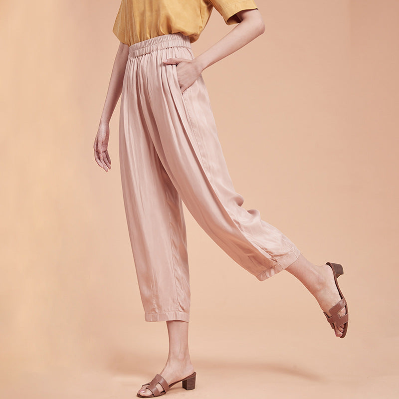 Weite Cropped-Hose mit Drapee-Effekt | Ideal für alle Jahreszeiten