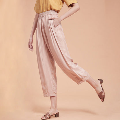 Weite Cropped-Hose mit Drapee-Effekt | Ideal für alle Jahreszeiten