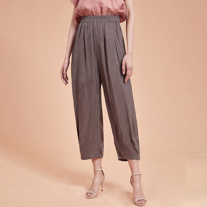 Weite Cropped-Hose mit Drapee-Effekt | Ideal für alle Jahreszeiten