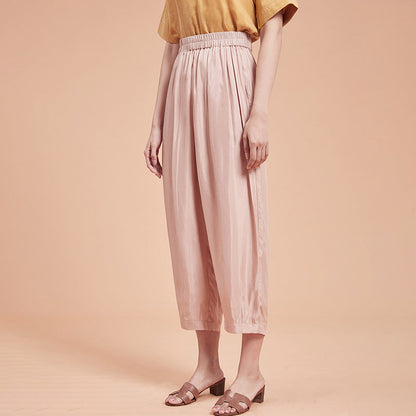 Weite Cropped-Hose mit Drapee-Effekt | Ideal für alle Jahreszeiten