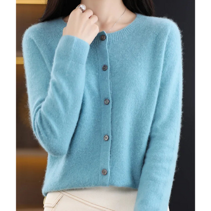 Weicher Strick O-Hals Cardigan | Ideal für Herbst und Winter