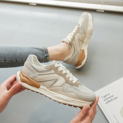 Damen Atmungsaktive Weiße Schuhe mit Plateauabsatz | Ideal für den Herbst