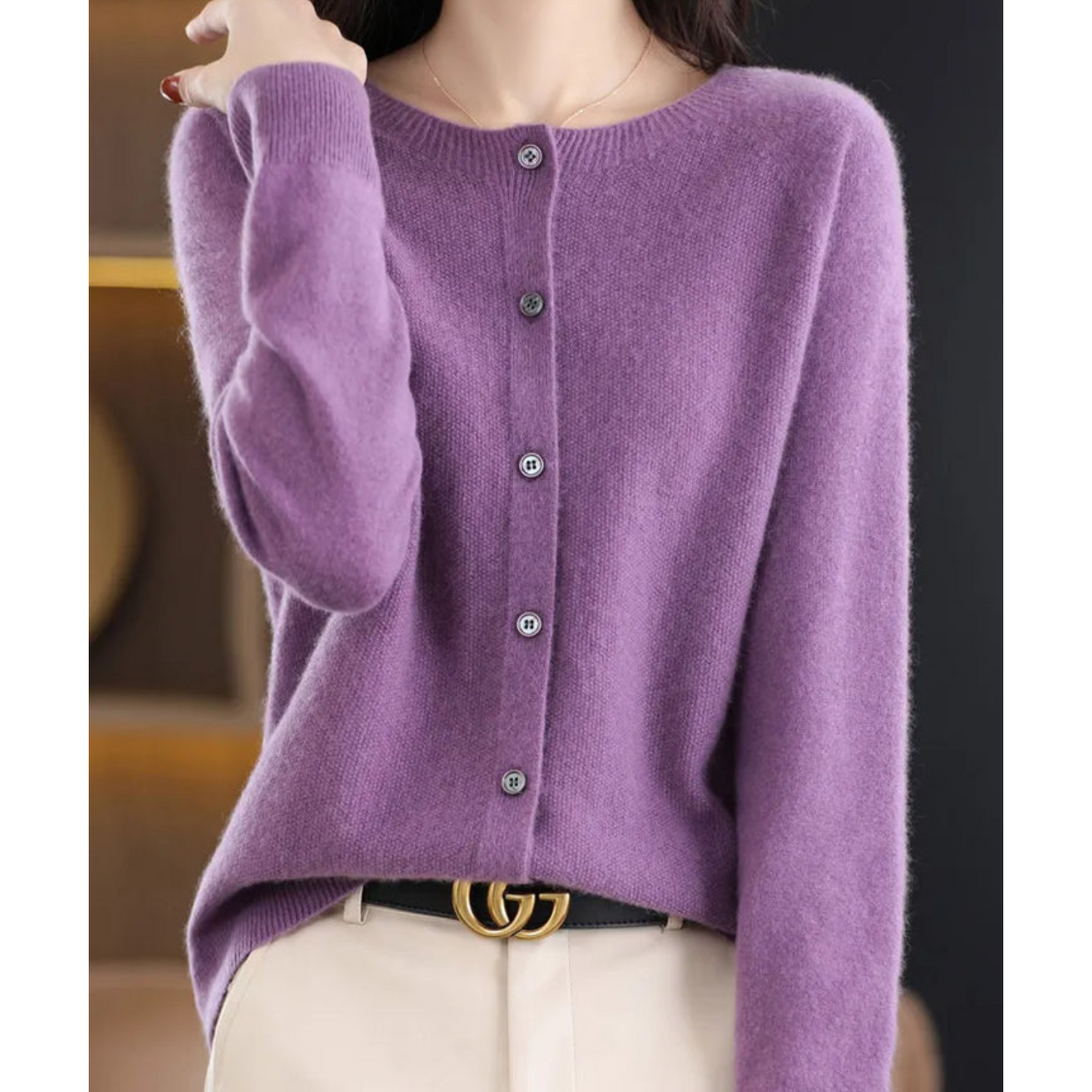 Weicher Strick O-Hals Cardigan | Ideal für Herbst und Winter