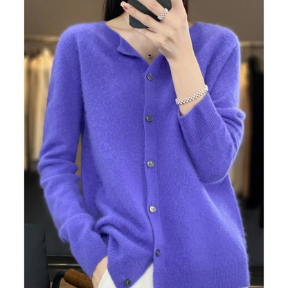 Weicher Strick O-Hals Cardigan | Ideal für Herbst und Winter