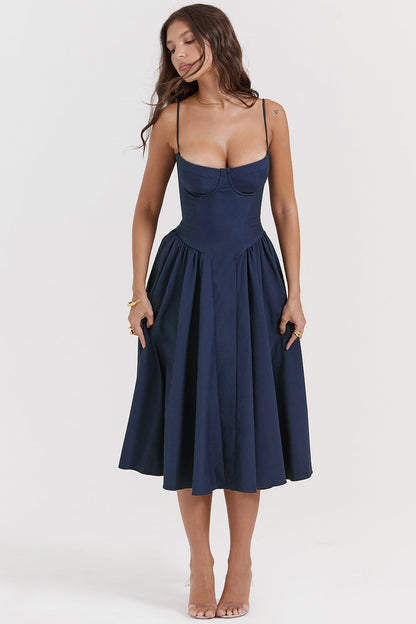 Schulterfreies Korsettkleid mit Figurbetontem Oberteil