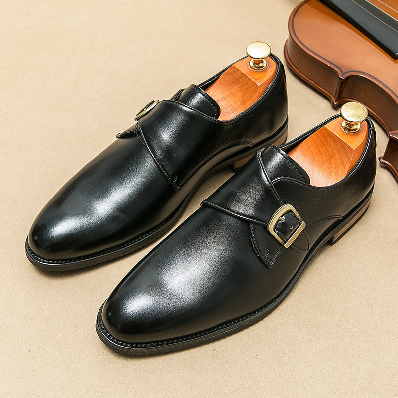 Herren Leder Slip-on Business Schuhe mit Höhensteigernder Sohle Ideal für alle Jahreszeiten