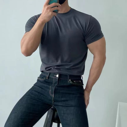Herren Slim Fit Schnell-Trocknendes Kurzarm T-Shirt – Ideal für den Sommer